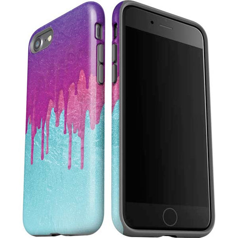 Paint Splatter Purple iPhone SE (2nd & 3rd Gen) Pro Case