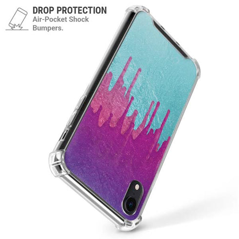 Paint Splatter Purple iPhone XR Clear Case