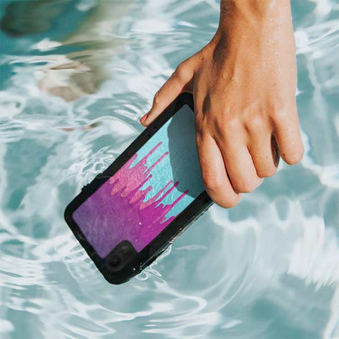 Paint Splatter Purple iPhone XR Waterproof Case