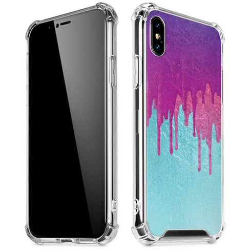 Paint Splatter Purple iPhone XS Max Clear Case