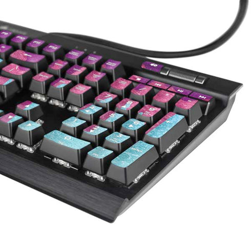 Paint Splatter Purple K95 RGB PLATINUM Mechanical Gaming Keyboard Skin