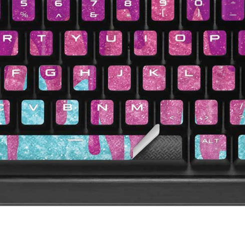 Paint Splatter Purple K95 RGB PLATINUM Mechanical Gaming Keyboard Skin