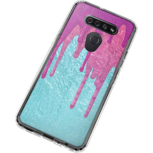 Paint Splatter Purple LG K51/Q51 Clear Case