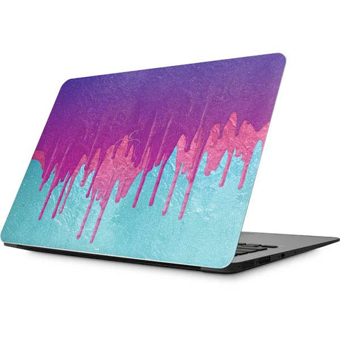 Paint Splatter Purple Apple MacBook Skin