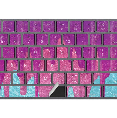 Paint Splatter Purple Magic Keyboard with Numeric Keypad Skin