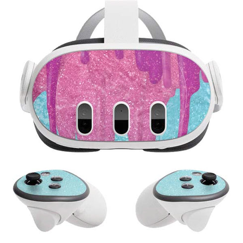 Paint Splatter Purple Meta Quest 3 Skin
