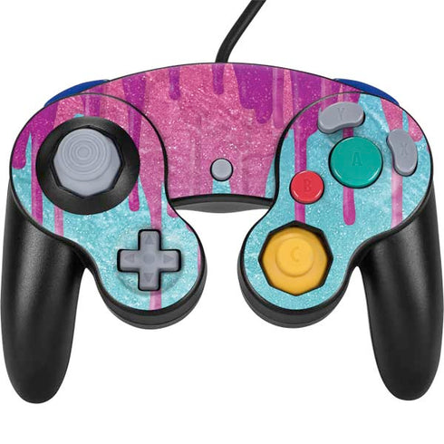 Paint Splatter Purple Nintendo GameCube Controller Skin