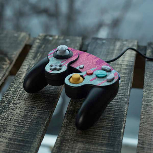 Paint Splatter Purple Nintendo GameCube Controller Skin