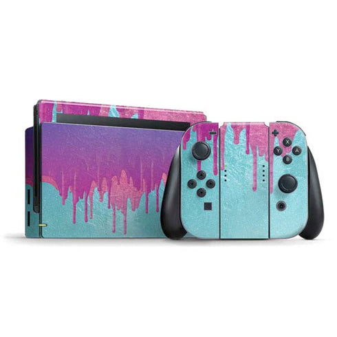 Paint Splatter Purple Nintendo Switch Bundle Skin