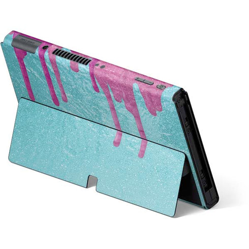 Paint Splatter Purple Nintendo Switch OLED (2021) Skin