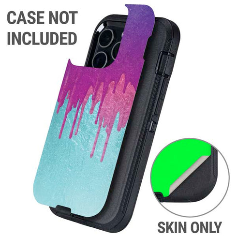 Paint Splatter Purple Otterbox Defender iPhone Skin
