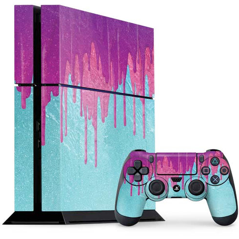 Paint Splatter Purple PS4 Console and Controller Bundle Skin