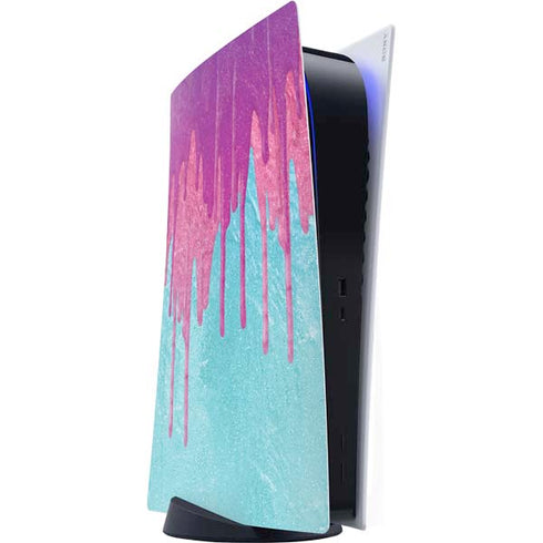 Paint Splatter Purple PS5 Digital Edition Console Skin