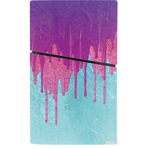 Paint Splatter Purple PS5 Slim Digital Edition Bundle Skin