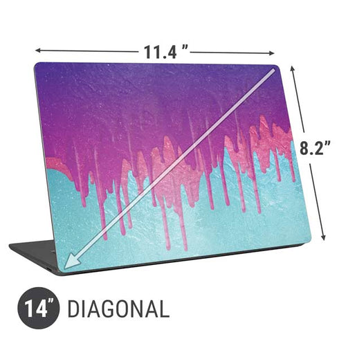 Paint Splatter Purple Universal Laptop 14in (11.4 x 8.2in) Skin
