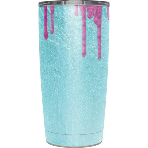 Paint Splatter Purple Yeti 20oz Tumbler Skin