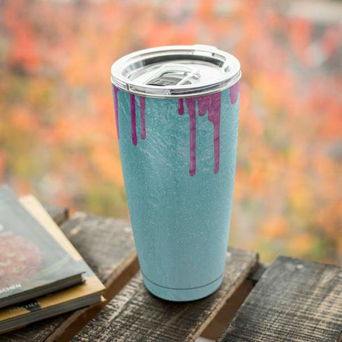 Paint Splatter Purple Yeti 20oz Tumbler Skin