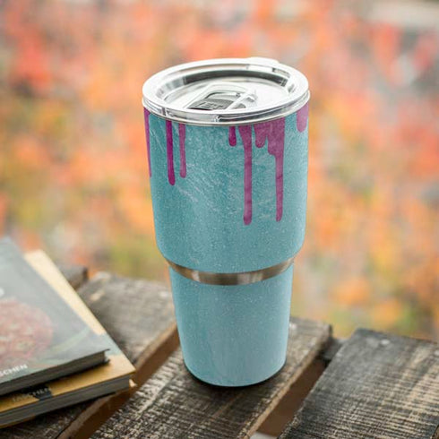 Paint Splatter Purple Yeti 30oz Rambler Tumbler Skin