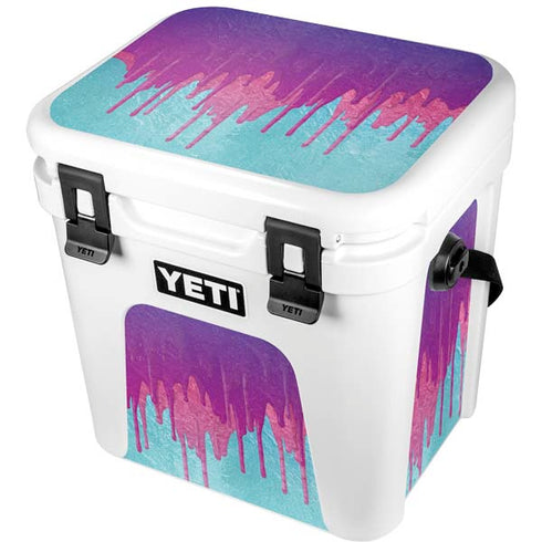 Paint Splatter Purple YETI Roadie 24 Hard Cooler Skin