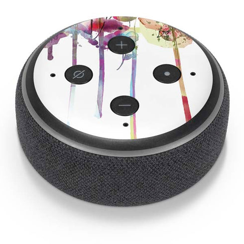 Painted Flowers Amazon Echo Dot Skin