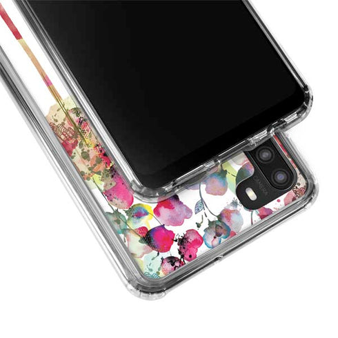 Painted Flowers Galaxy A21 Clear Case