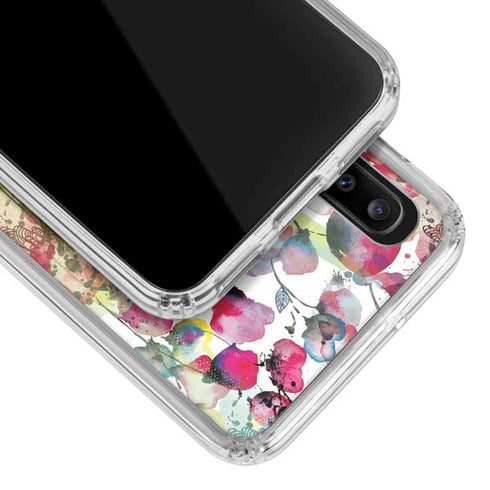 Painted Flowers Galaxy A30 Clear Case