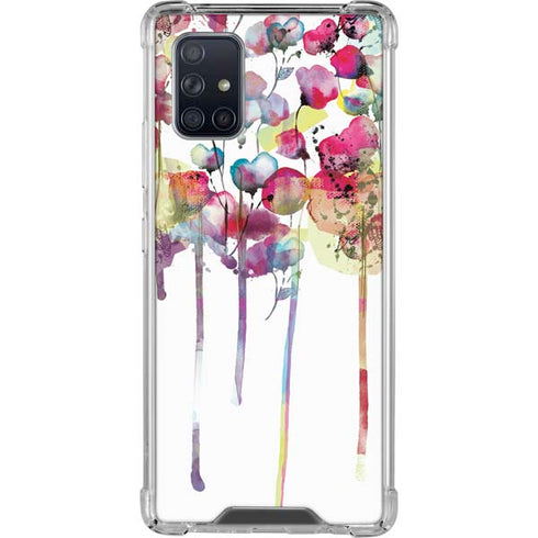 Painted Flowers Galaxy A71 5G Clear Case