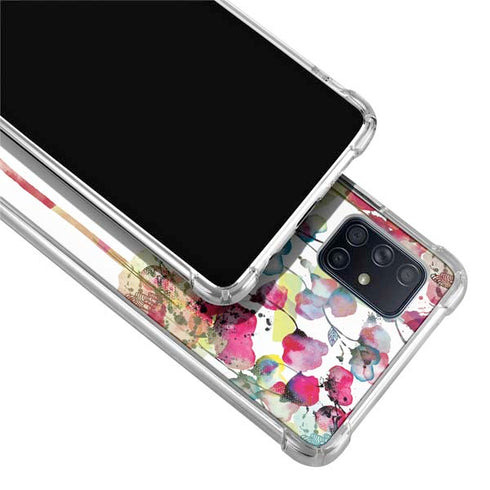 Painted Flowers Galaxy A71 5G Clear Case