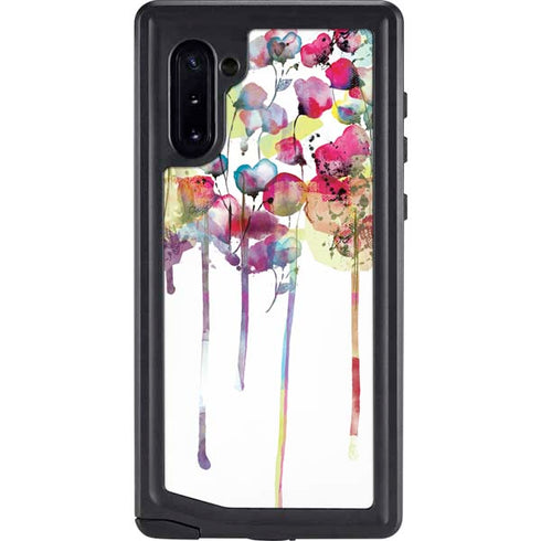 Painted Flowers Galaxy Note 10 Waterproof Case