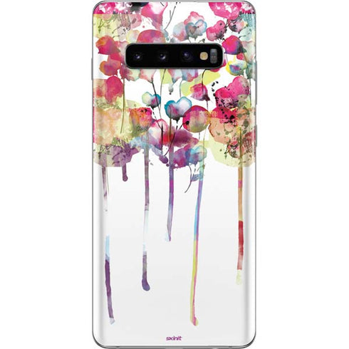 Painted Flowers Galaxy S10 Plus Skin