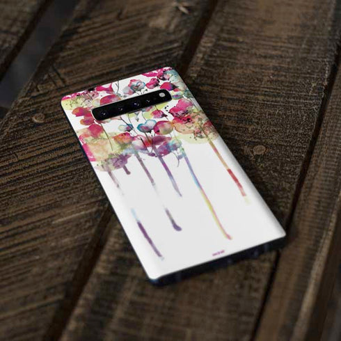 Painted Flowers Galaxy S10 Plus Skin