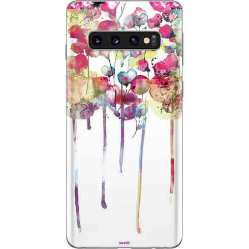 Painted Flowers Galaxy S10 Skin