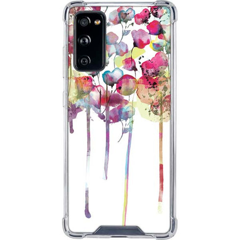 Painted Flowers Galaxy S20 FE Clear Case