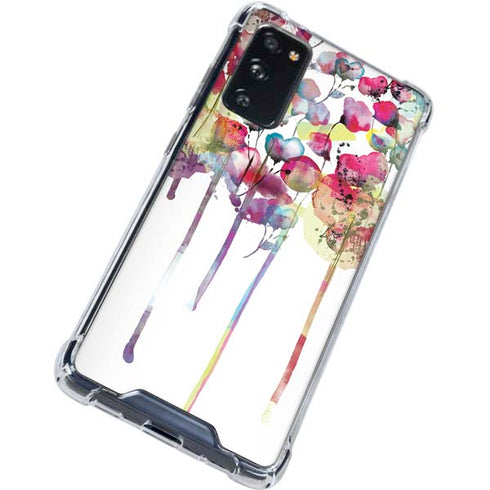 Painted Flowers Galaxy S20 FE Clear Case