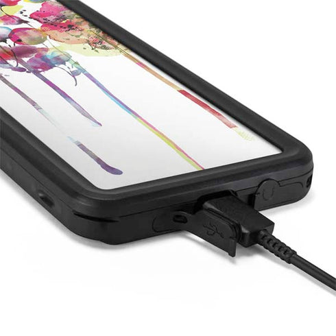 Painted Flowers Galaxy S20 Waterproof Case