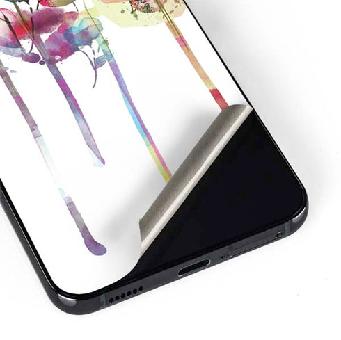 Painted Flowers Galaxy S22 Plus Skin