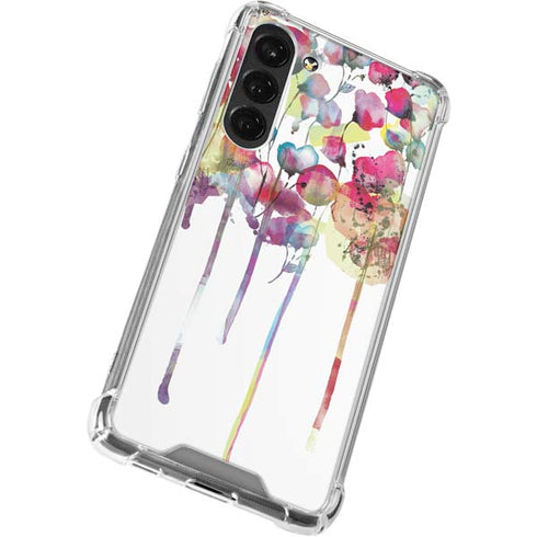 Painted Flowers Galaxy S23 Plus Clear Case