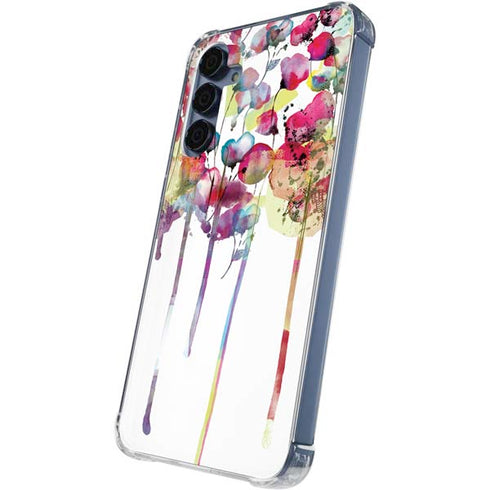 Painted Flowers Galaxy S24 Clear Case