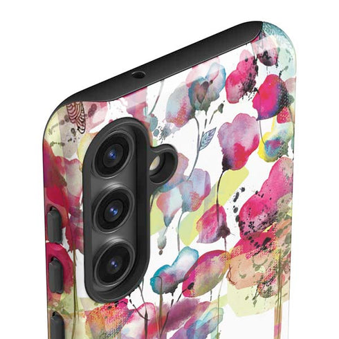 Painted Flowers Galaxy S24 Plus Impact Case