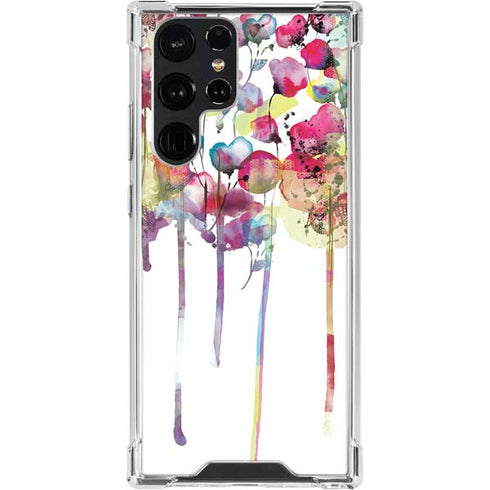 Painted Flowers Galaxy S24 Ultra Clear Case