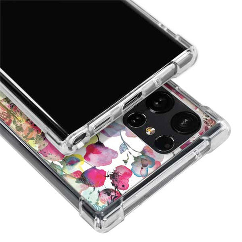 Painted Flowers Galaxy S24 Ultra Clear Case