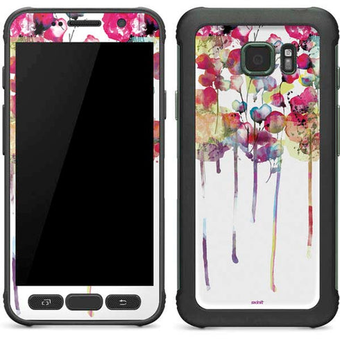Painted Flowers Galaxy S7 Active Skin