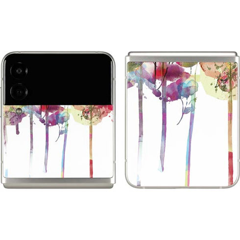 Painted Flowers Galaxy Z Flip3 5G Skin