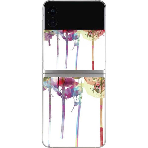 Painted Flowers Galaxy Z Flip3 5G Skin