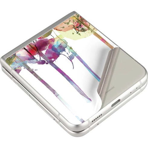 Painted Flowers Galaxy Z Flip3 5G Skin