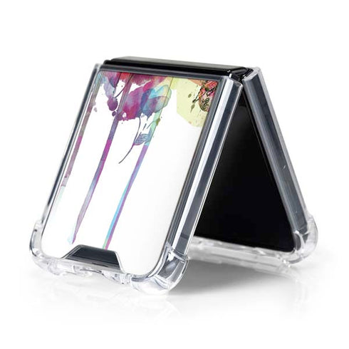 Painted Flowers Galaxy Z Flip5 5G Clear Case