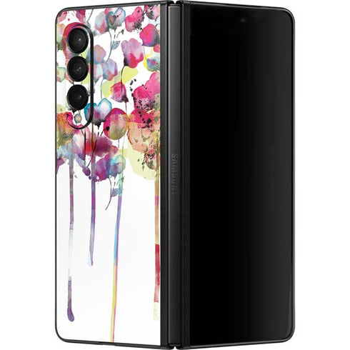 Painted Flowers Galaxy Z Fold3 5G Skin