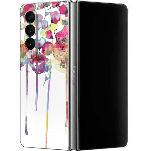 Painted Flowers Galaxy Z Fold4 5G Skin