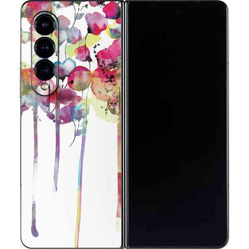 Painted Flowers Galaxy Z Fold4 5G Skin