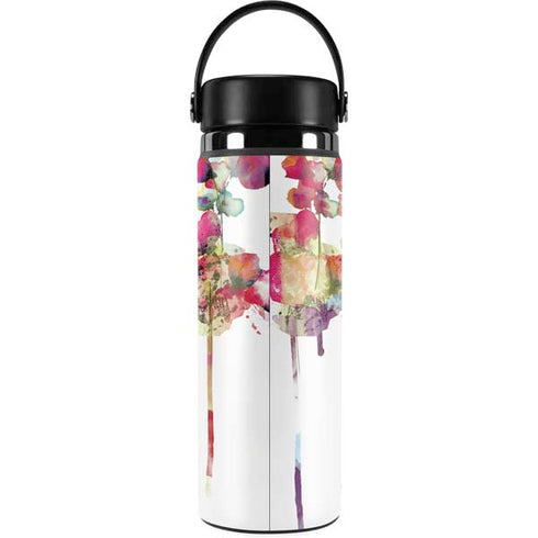 Painted Flowers Hydro Flask 20oz Wide Mouth Skin